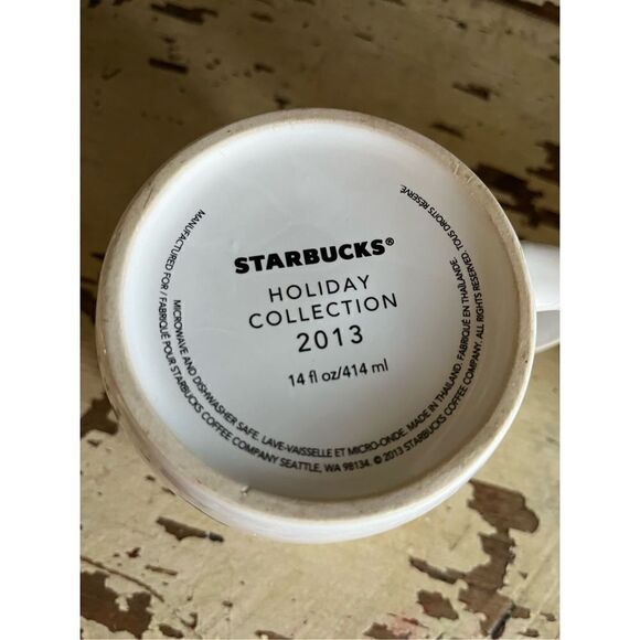 3 Starbucks Holiday Ceramic Coffee Mug Cup Christmas Year 2013 2020 - Picture 5 of 10